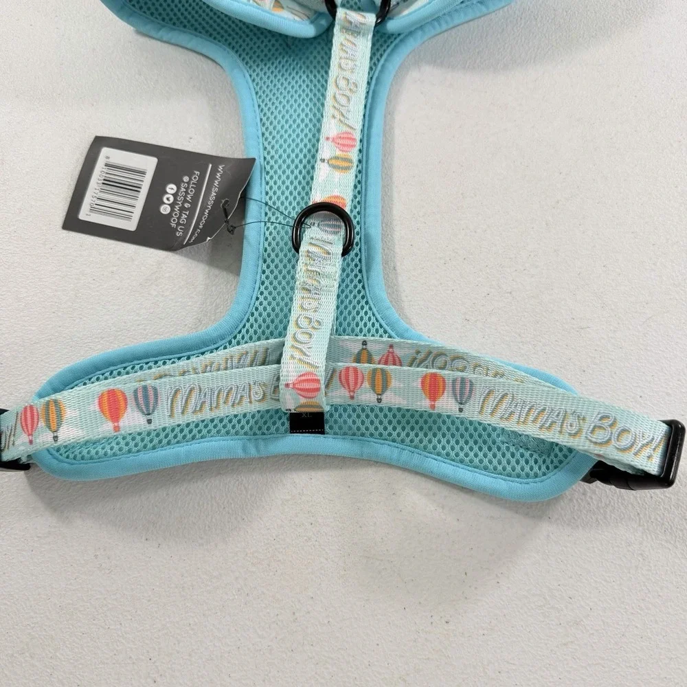 Sassy Woof Mama's Boy Blue Adjustable Dog Harness Size XL NEW‎ WITH TAGS NWT